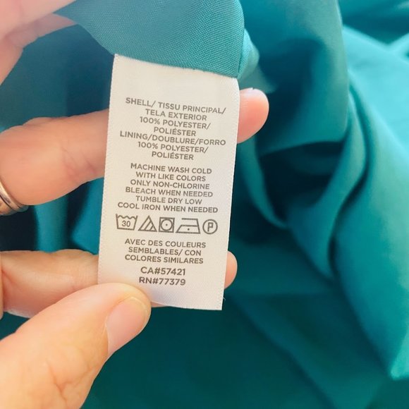 Ann Taylor Green A-Line Wrap Midi Skirt - Picture 5 of 6